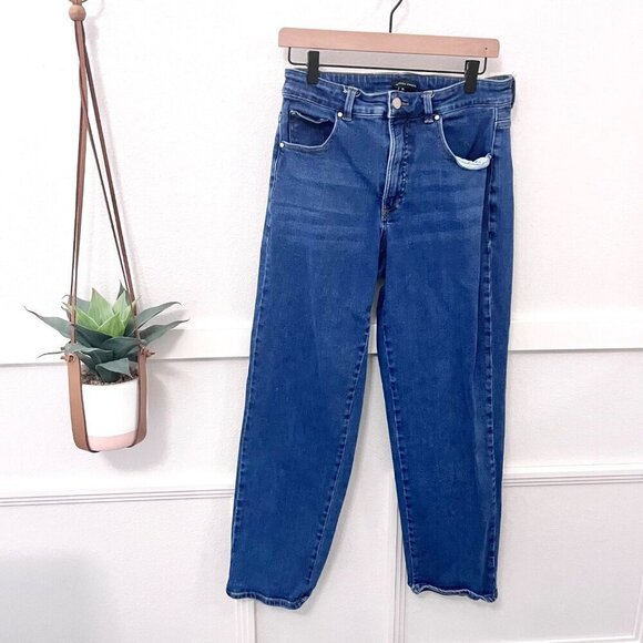 Universal Standard Etta High Rise Straight Leg Jeans 28 Inch Aged Indigo Size 10 - Picture 2 of 9